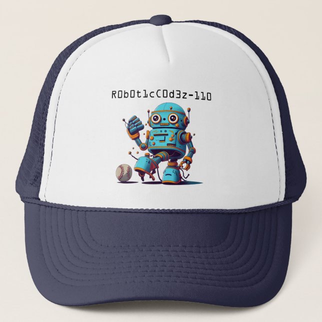 Gorra De Camionero bola de béisbol robot (Anverso)