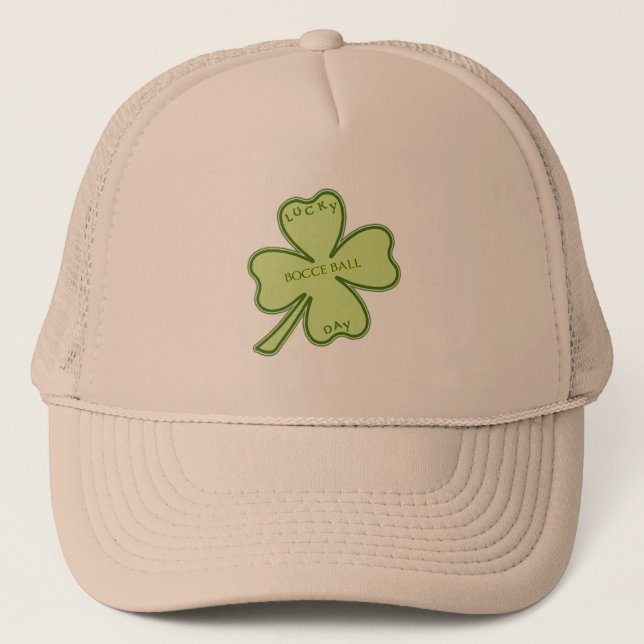 Gorra De Camionero Bola de Bocce afortunada del día (Anverso)