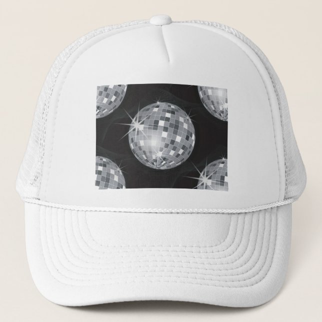 Gorra De Camionero bola de disco plateado (Anverso)