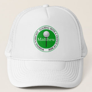 Gorra De Camionero Bola de golf Funny Weekend Forecast