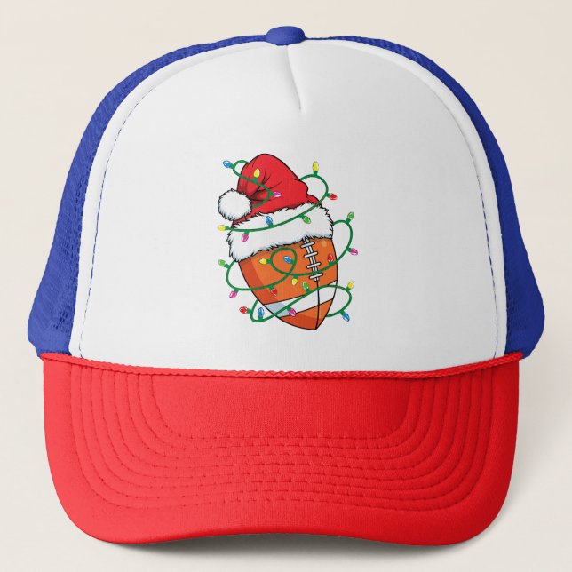 Gorra De Camionero Bola deportiva de Santa Fútbol Hombres Navidades (Anverso)