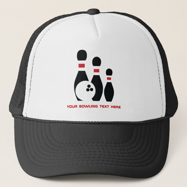Gorra De Camionero Bola y pernos de bolos de encargo (Anverso)
