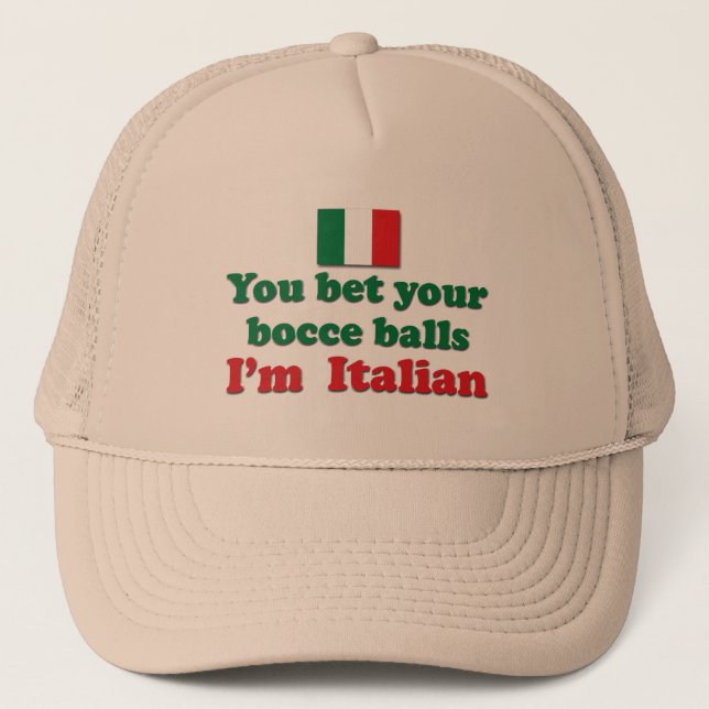 Gorra De Camionero Bolas de Bocce del italiano (Anverso)