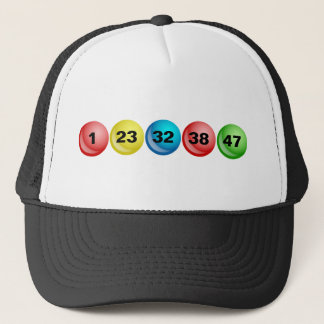Gorra De Camionero Bolas de la lotería, 1, 23, 32, 38, 47