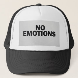 Gorra De Camionero bold text "NO EMOTIONS"