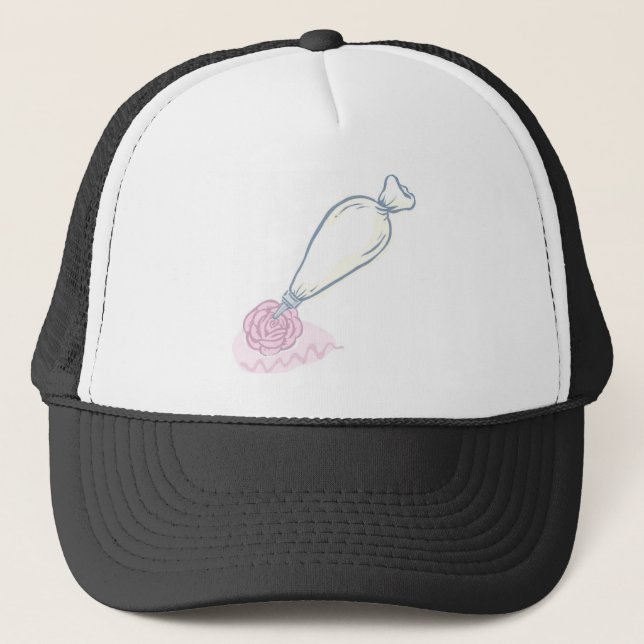 Gorra De Camionero Bolsa rosa y pastelería (Anverso)