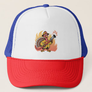 Gorra De Camionero Bombero de Acción de Gracias Turquía: Primer resca