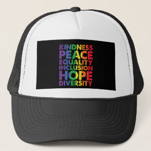 Gorra De Camionero Bondad Paz Igualdad Amor Inclusión Esperanza LGBT