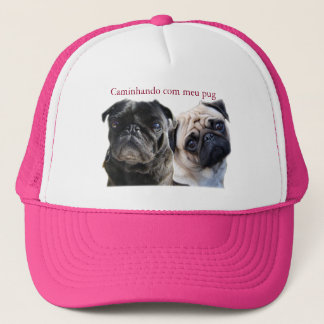 Gorra De Camionero boné caminhando com meu pug