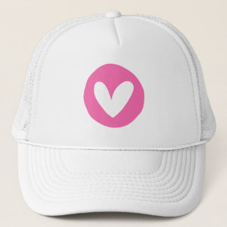 Gorra De Camionero Boné com Coração Rosa Minimalista