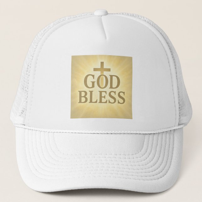 Gorra De Camionero Boné Cristão God Bless – Fé e Estilo (Anverso)