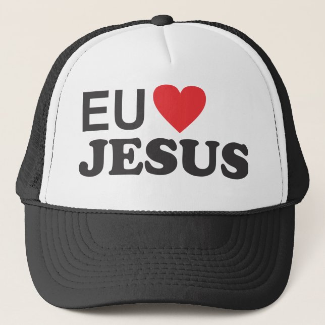 Gorra De Camionero Boné - Eu amo Jesus (Anverso)