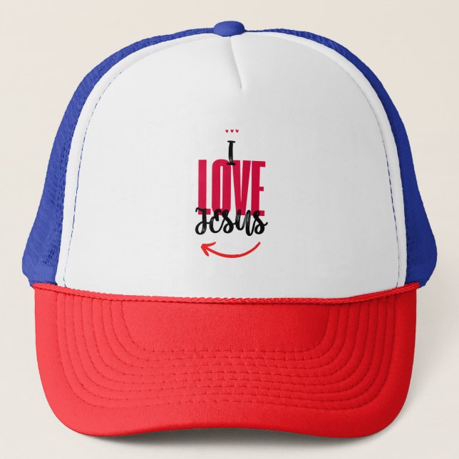 Gorra De Camionero Boné I Love Jesus (Anverso)