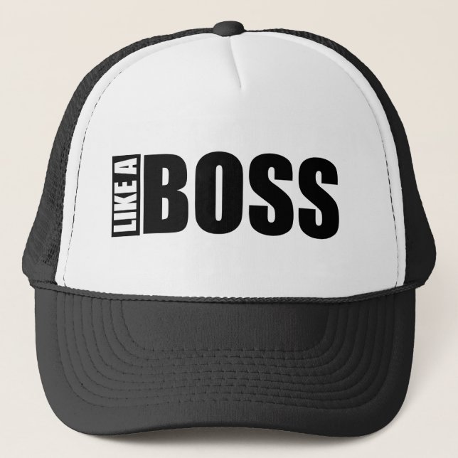 Gorra De Camionero Boné "LIKE A BOSS" (Anverso)