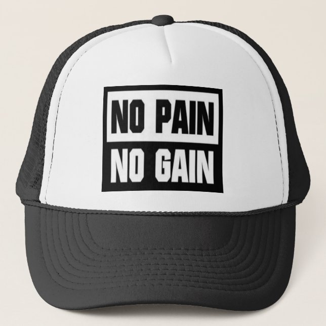 Gorra De Camionero Boné No Pain No Gain (Anverso)