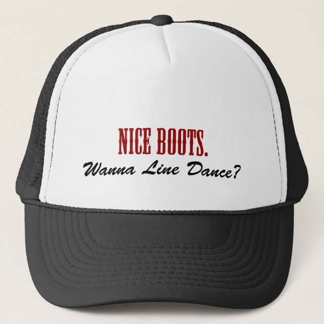 Gorra De Camionero Bonitos Boots. ¿Quieres Baile Line? (Anverso)