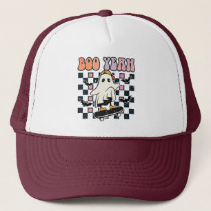 Gorra De Camionero Boo Yeah - Skateboard Retro Cute Ghost