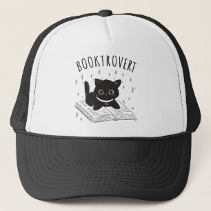 Gorra De Camionero Booktrovert cat con libro y estrellas
