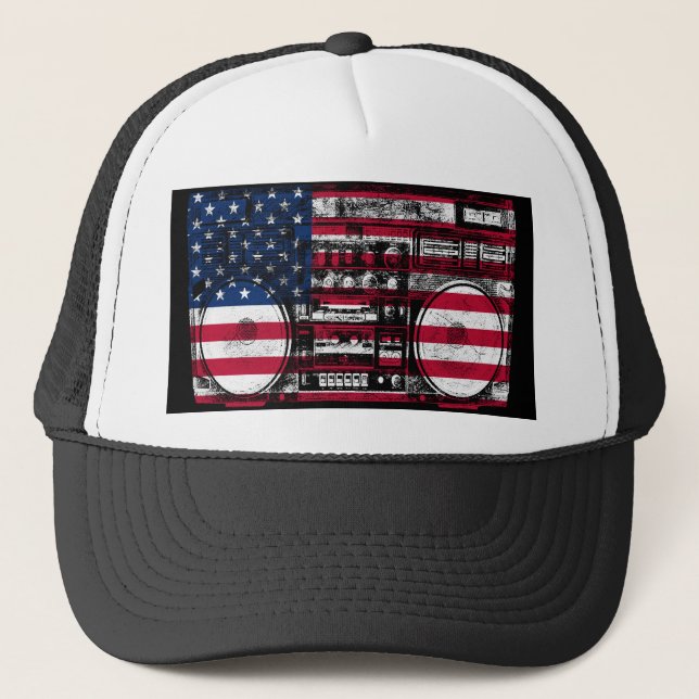 Gorra De Camionero boombox americano (Anverso)