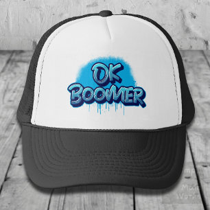 Gorra De Camionero Boomer de Ok en graffiti azul