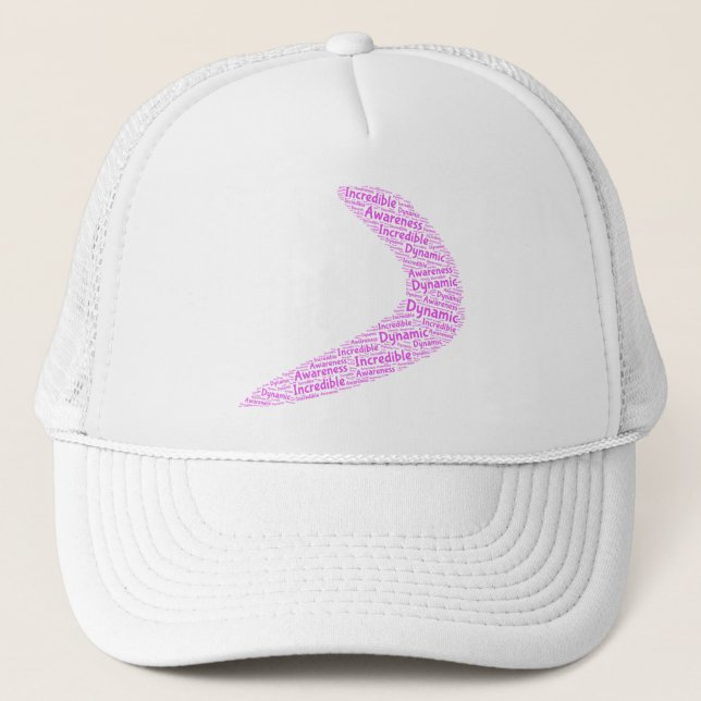 Gorra De Camionero Boomerang Dinámico, increíble, tope de conciencia (Anverso)