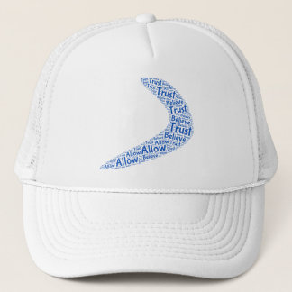 Gorra De Camionero Boomerang Trust, cree, permita el tope