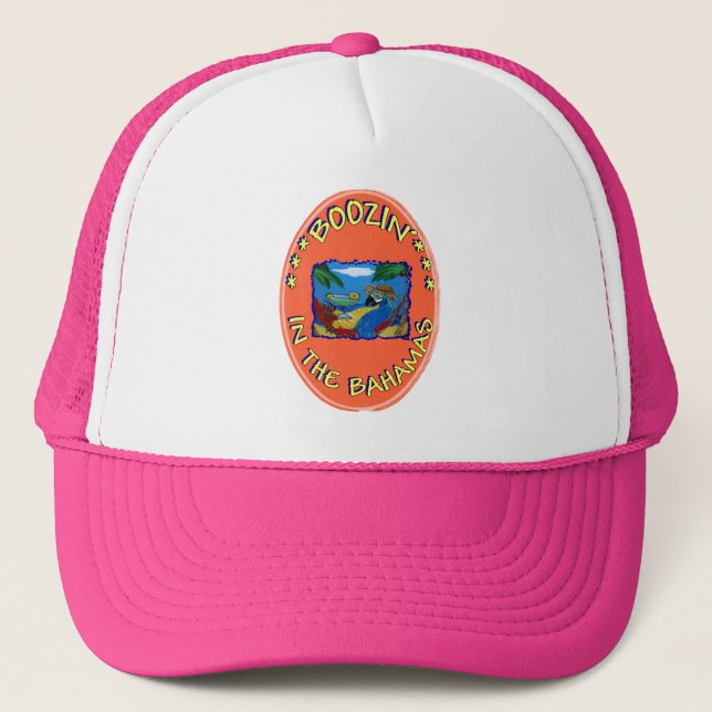 GORRA DE CAMIONERO BOOZIN' EN LAS BAHAMAS (Anverso)