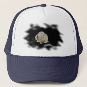 Gorra De Camionero Bordes quemados de rosa blanca