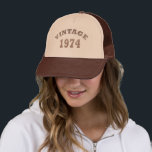 Gorra De Camionero Born in 1974 vintage 49th birthday<br><div class="desc">You can add some originality to your wardrobe with this limited edition original birthday sunset distressed vintage retro-looking design with awesome typography font lettering, is a great gift idea for men, women, husband, wife girlfriend, and a boyfriend who will love this one of a kind artwork. The best amazing and...</div>