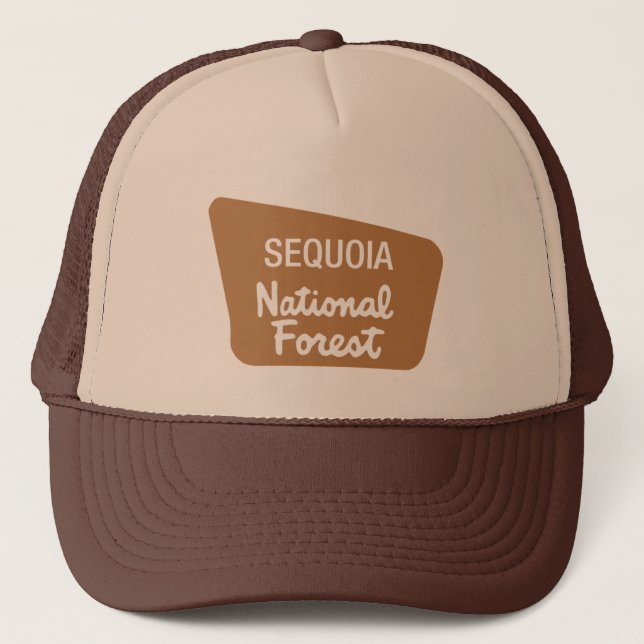 Gorra De Camionero Bosque del Estado de la secoya (Rótulo) (Anverso)
