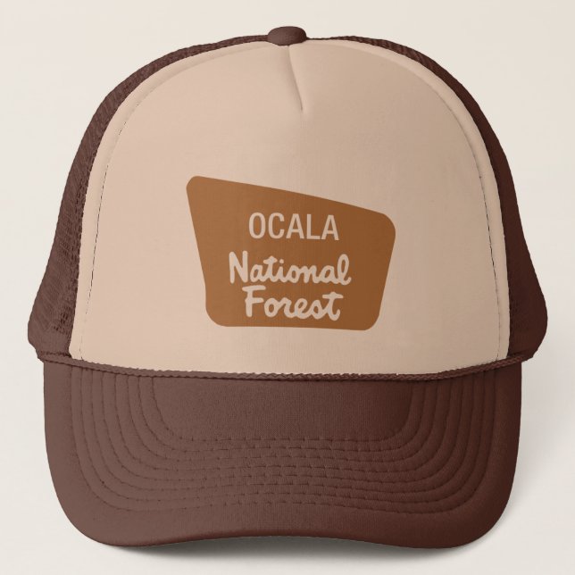 Gorra De Camionero Bosque del Estado de Ocala (Rótulo) (Anverso)