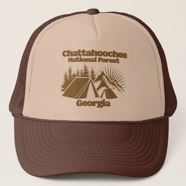 Gorra De Camionero Bosque nacional de Chattahoochee Georgia (Anverso)