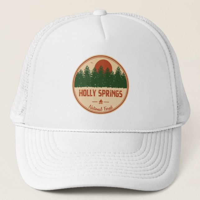 Gorra De Camionero Bosque nacional de Holly Springs (Anverso)