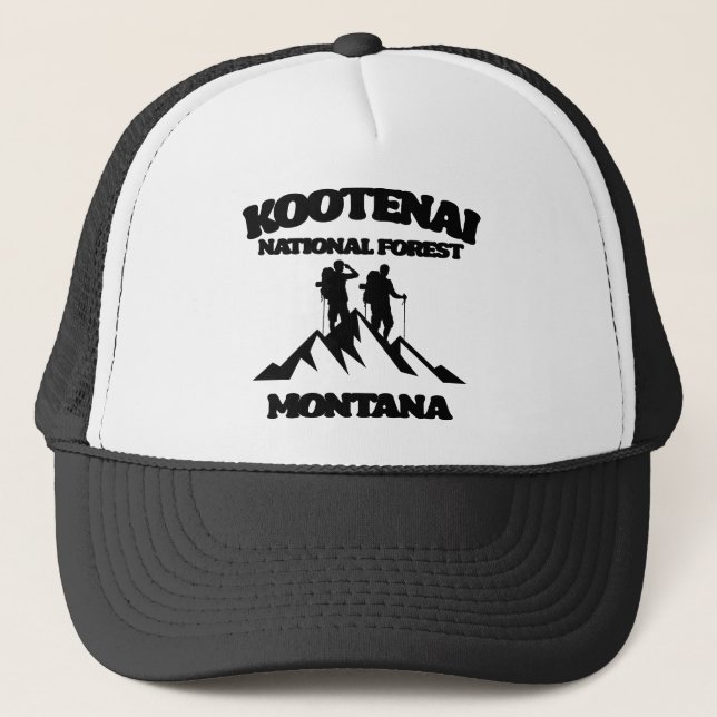Gorra De Camionero Bosque Nacional de Kootenai, Montana (Anverso)