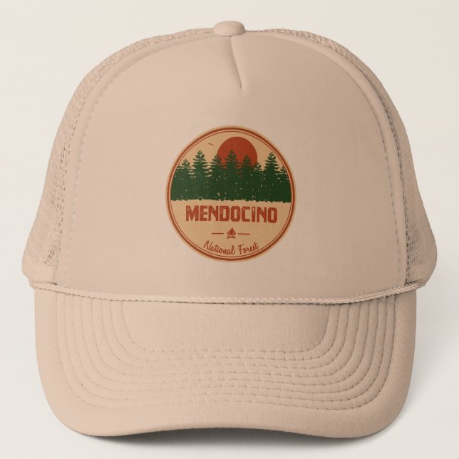 Gorra De Camionero Bosque nacional de Mendocino (Anverso)