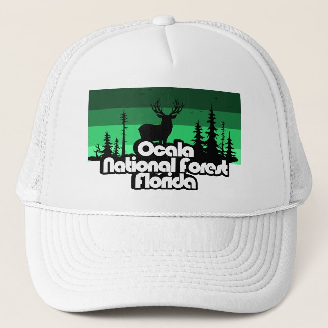 Gorra De Camionero Bosque nacional de Ocala Florida (Anverso)