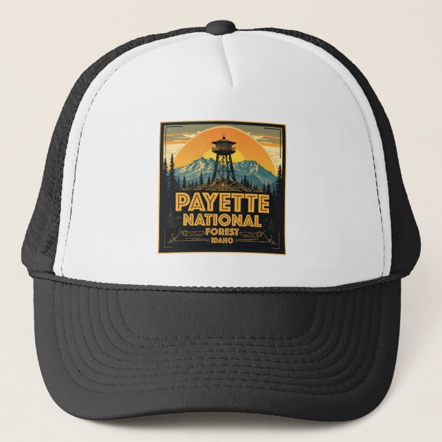 Gorra De Camionero Bosque nacional de Payette Idaho (Anverso)