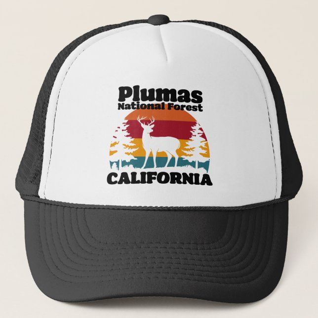 Gorra De Camionero Bosque nacional de Plumas de California (Anverso)
