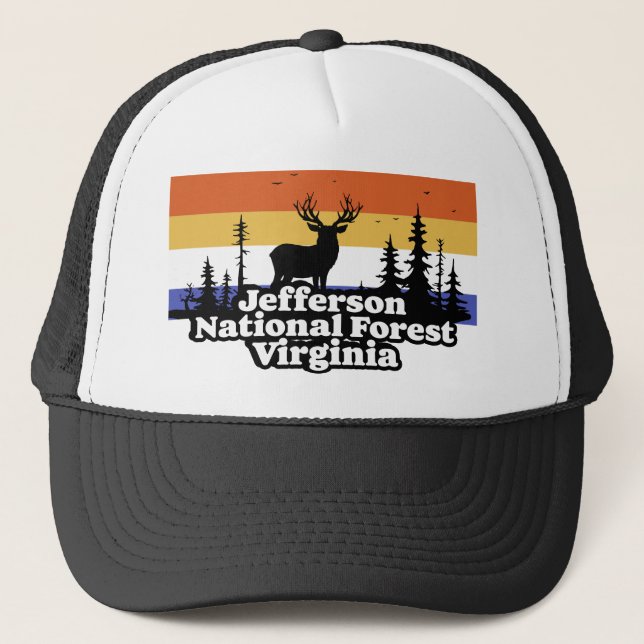 Gorra De Camionero Bosque Nacional Jefferson de Virginia (Anverso)