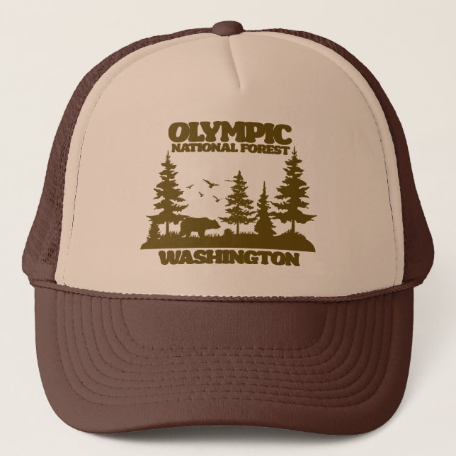 Gorra De Camionero Bosque nacional olímpico (Anverso)