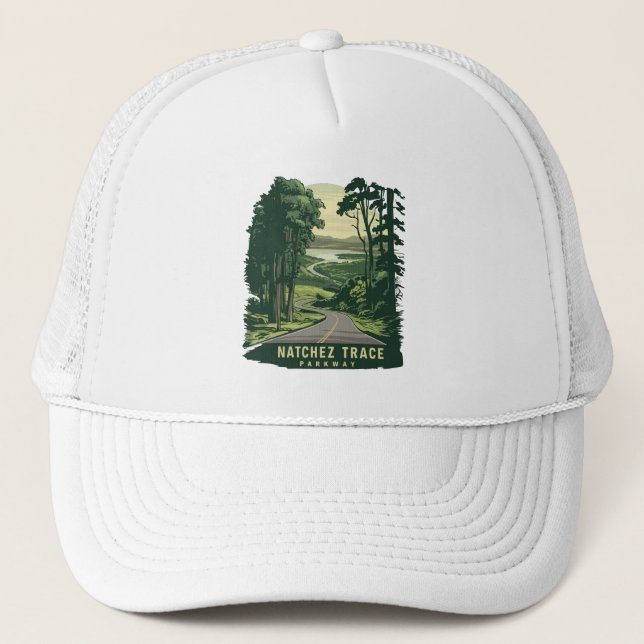 Gorra De Camionero Bosque Natchez Trace Parkway Mississippi (Anverso)