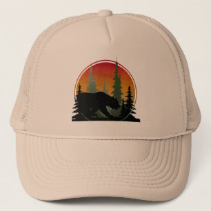 Gorra De Camionero Bosque natural del oso del sol