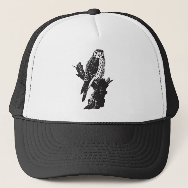 Gorra De Camionero Bosquejo americano del cernícalo (Anverso)