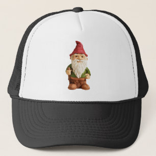 Gorra De Camionero Bosquejo del gnomo del jardín