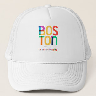 Gorra De Camionero Boston Massachusetts Mid Century, Pop Art,