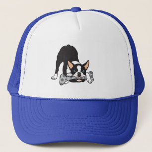 Gorra De Camionero Boston Terrier. Feliz