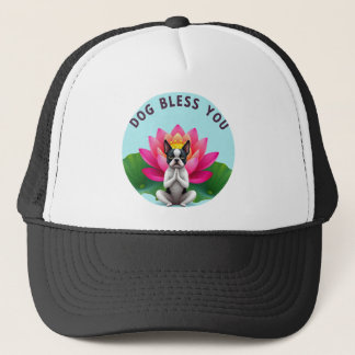 Gorra De Camionero Boston Terrier Yoga Meditating Dog Bless You Zen 