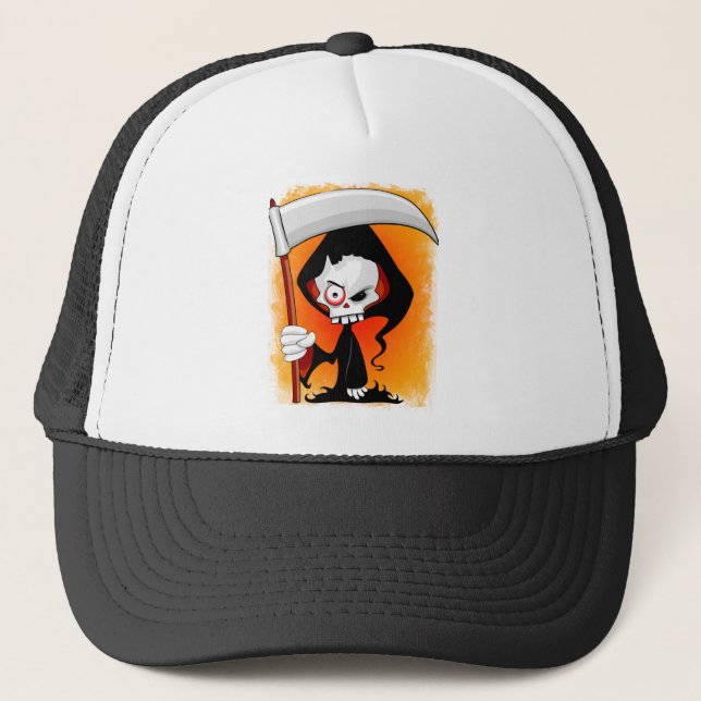 Gorra De Camionero Botella de agua Grim Reaper Personalizado (Anverso)