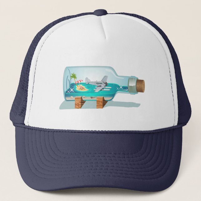 Gorra De Camionero Botella de recuerdo personalizado (Anverso)