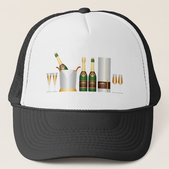 Gorra De Camionero botellas de champán (Anverso)